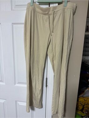 Route 66 Cream Boot-Cut Drawstring Pants